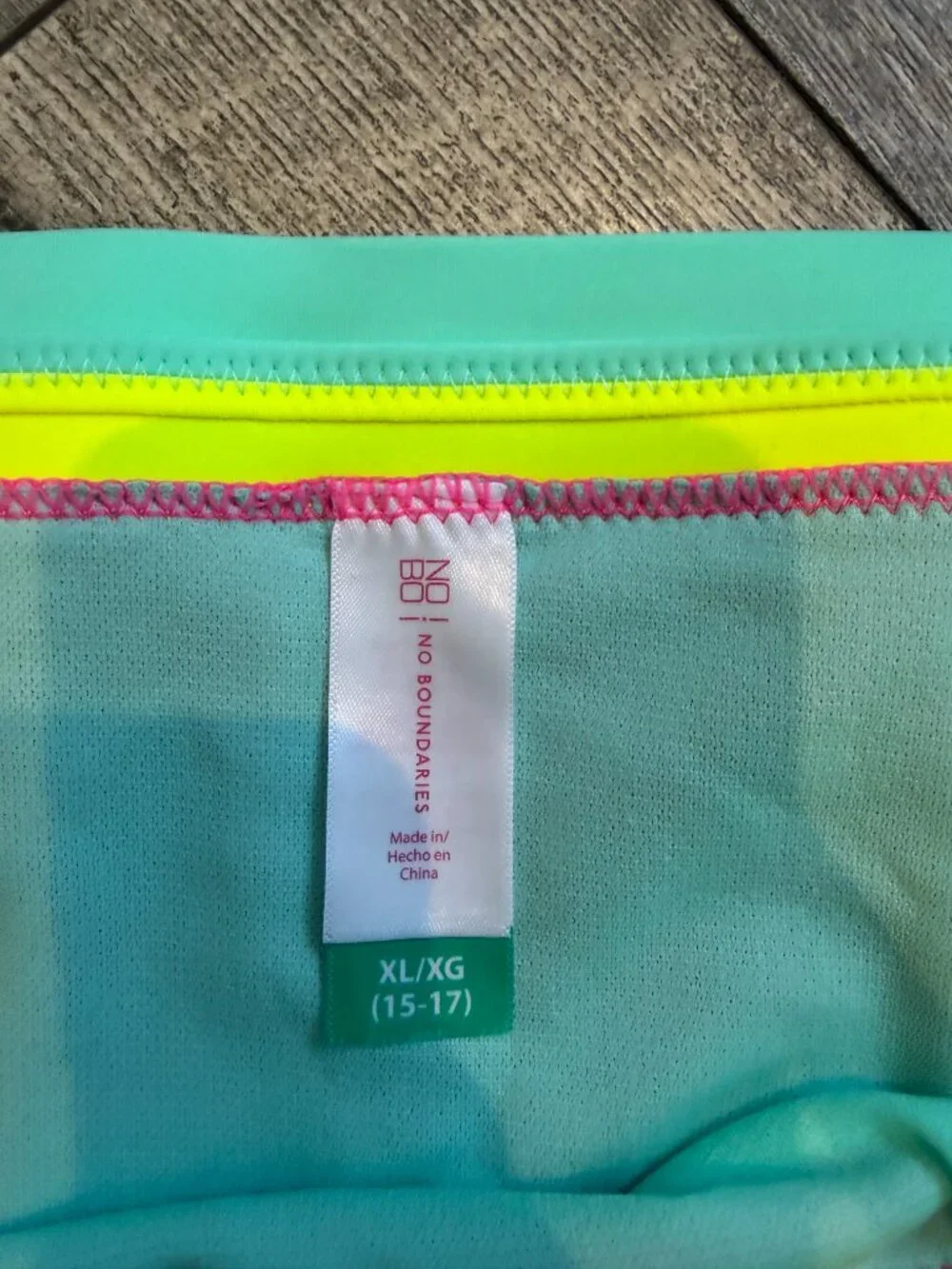 NWT No Boundaries NOBO XL 15-17 Bikini Bottom Neon Pink